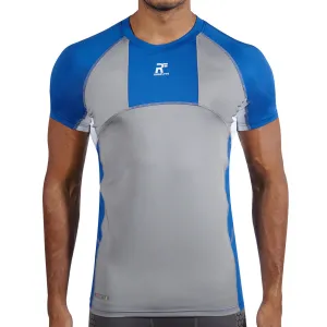 RunFlyte Men's Contour Panel Compression Short Sleeve T-Shirt - Moisture Wicking