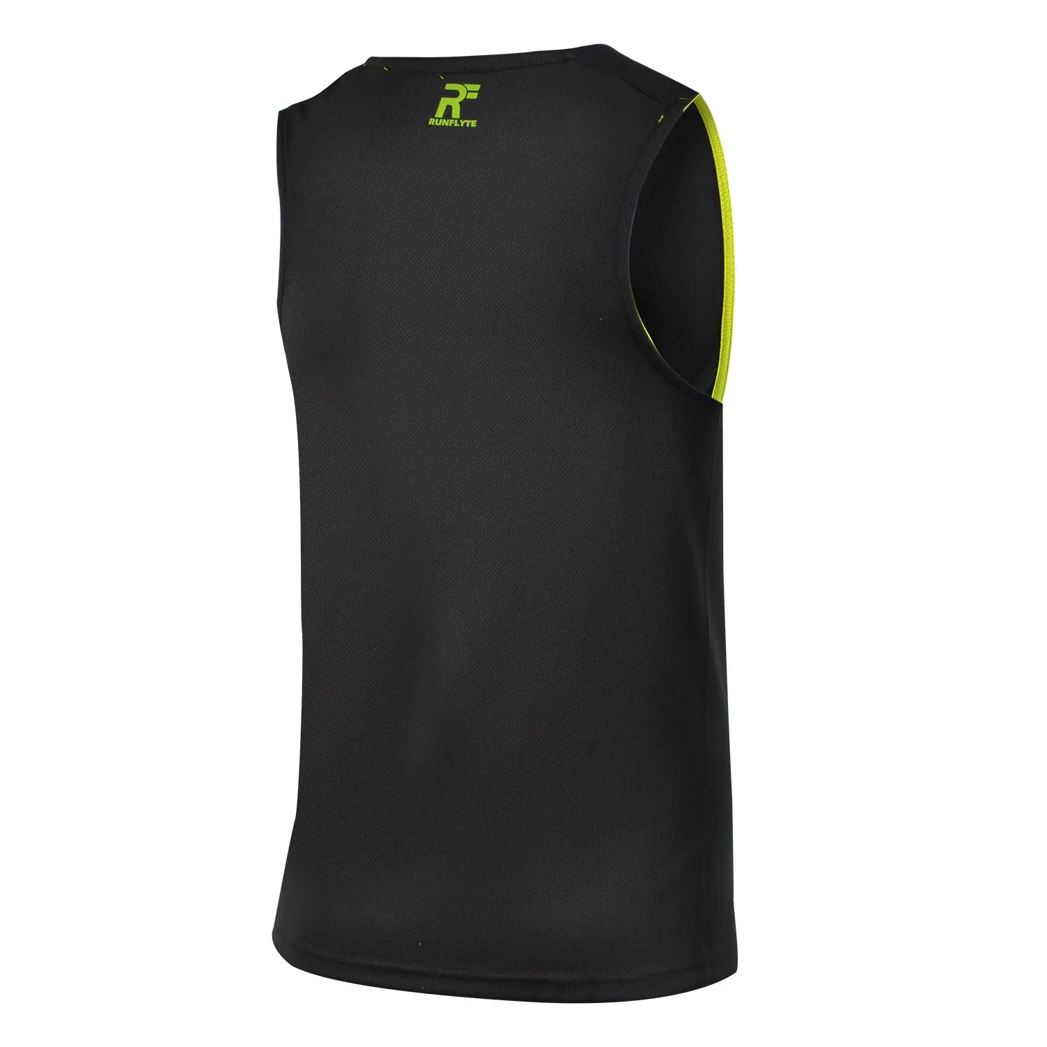 RunFlyte Men's Hybrid Training Tank Top Black/Neon Green
