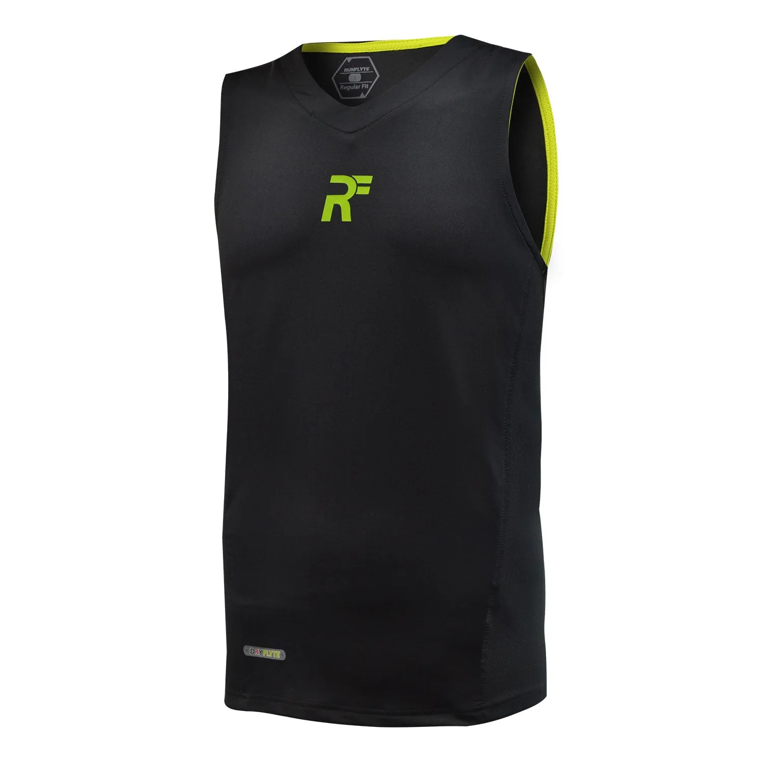 RunFlyte Men's Hybrid Training Tank Top Black/Neon Green