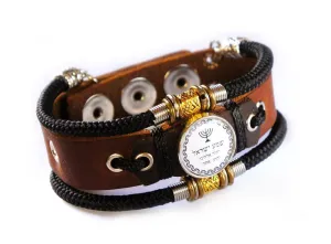 Shema Yisrael Bracelet Hebrew Jewish Blessing Prayer & Symbol