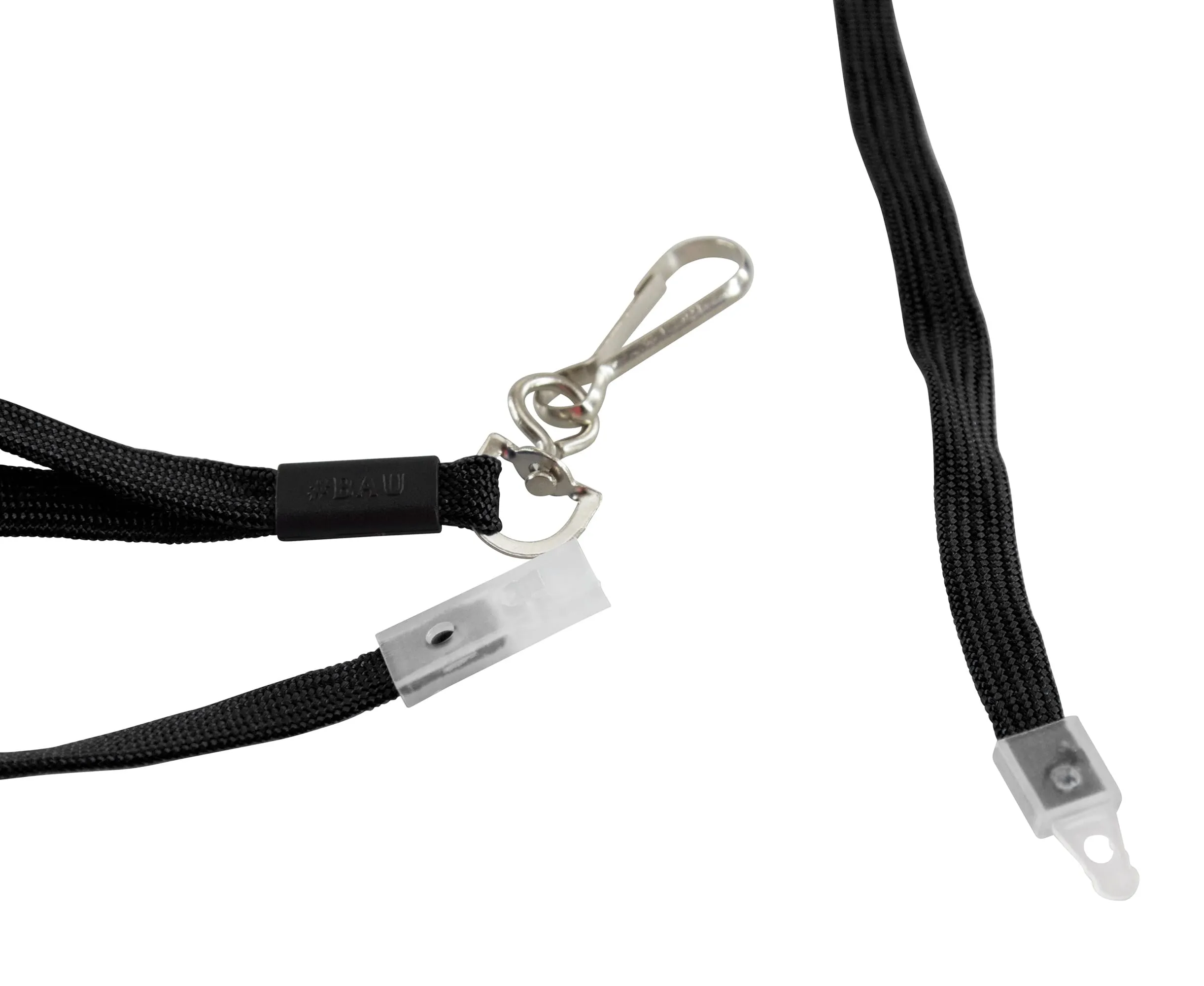 SICURIX Breakaway Safety Lanyards Hook Flat Style 12 Pack BLACK (65549)