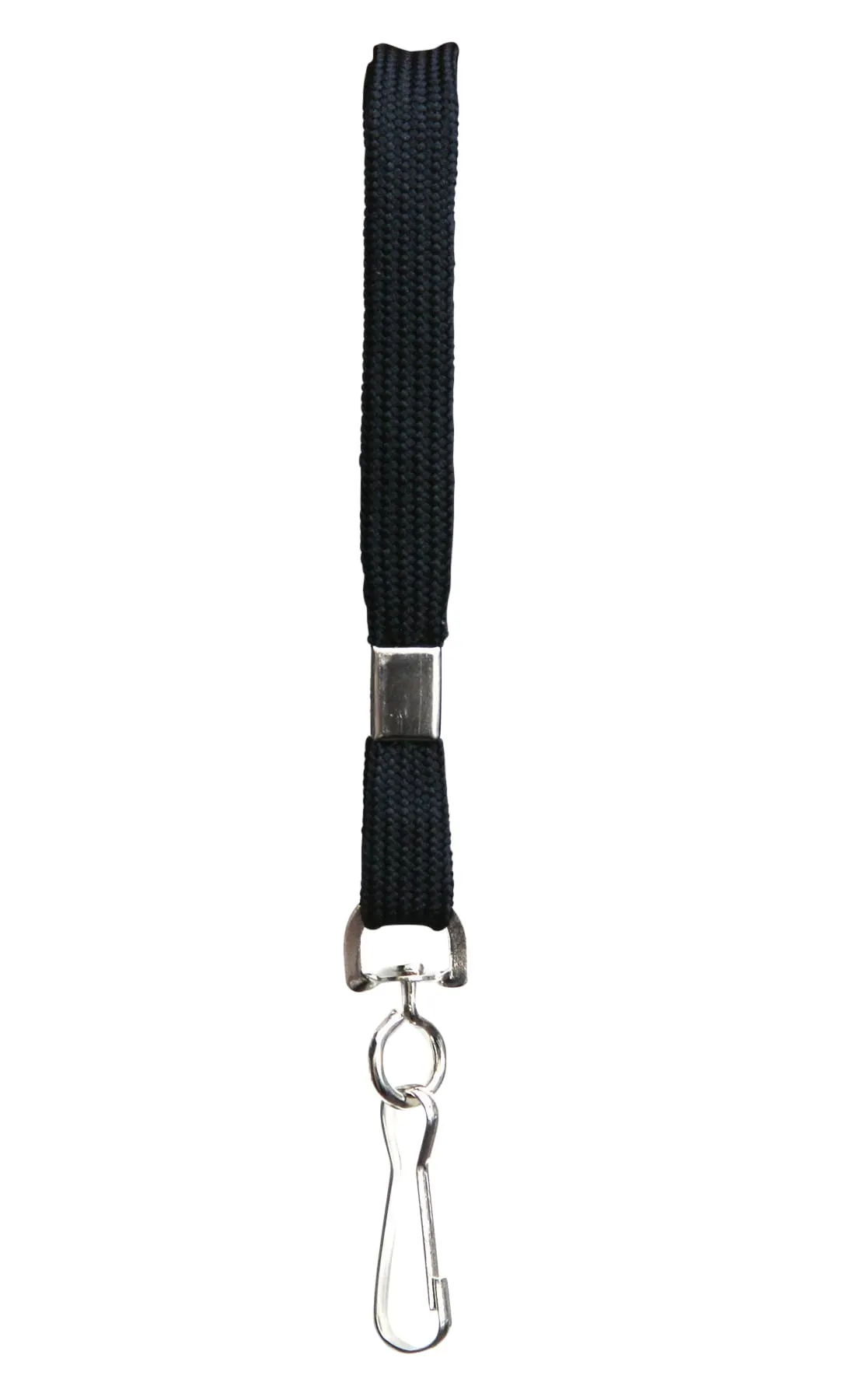SICURIX Standard Lanyards Hook Flat Style 100 Pack BLACK (65619)