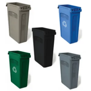 Slim Jim Waste Container with Venting Channels - 87 Litre