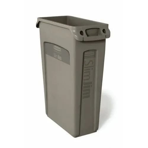 Slim Jim Waste Container with Venting Channels - 87 Litre