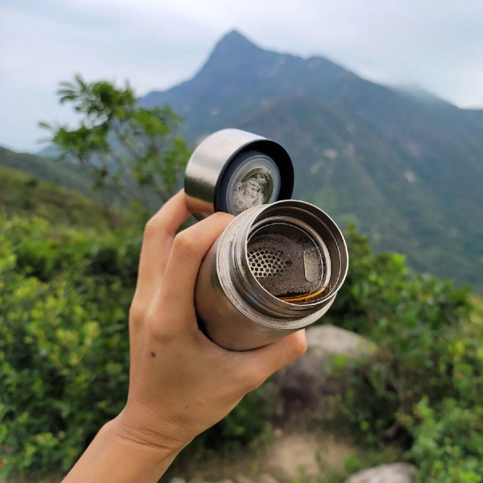 Titanium Double-Wall Insulated Thermos Flask 400ml/14fl oz