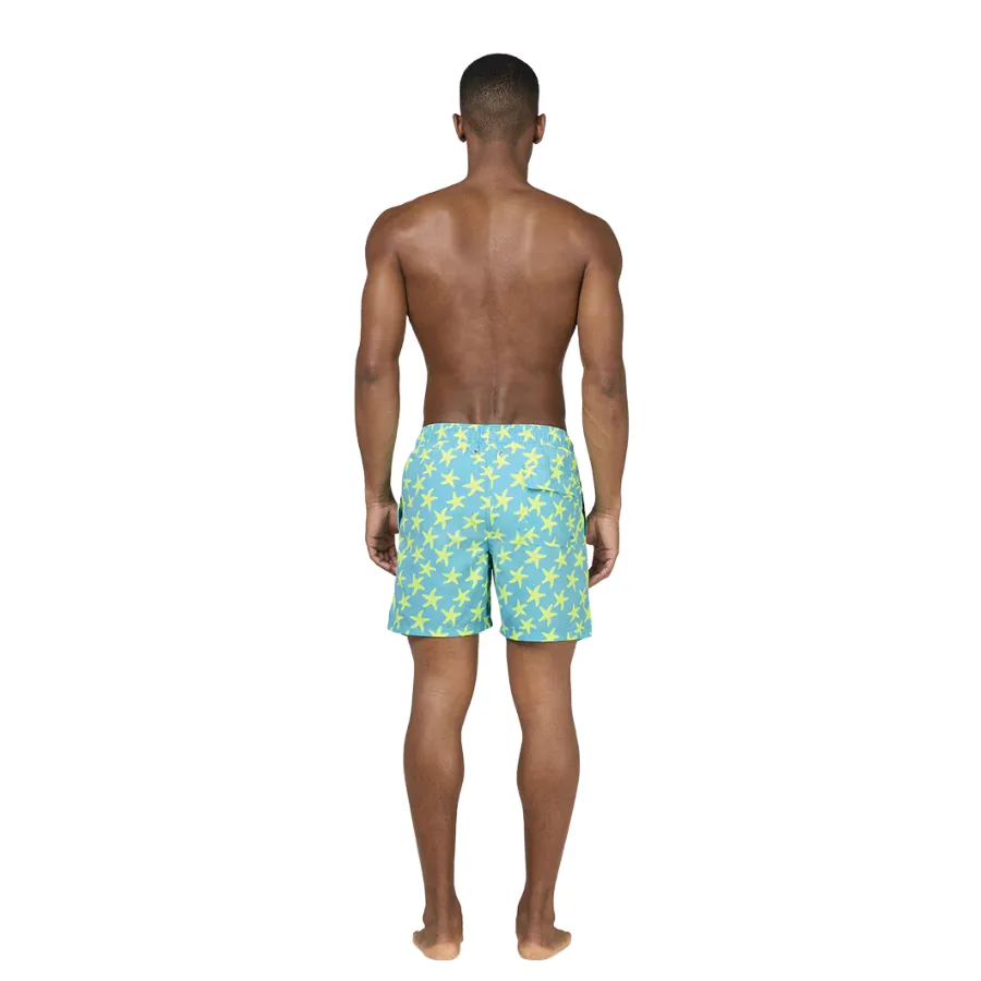 Tom & Teddy Starfish Mens Swim Shorts STFSY - Sky/ Yellow