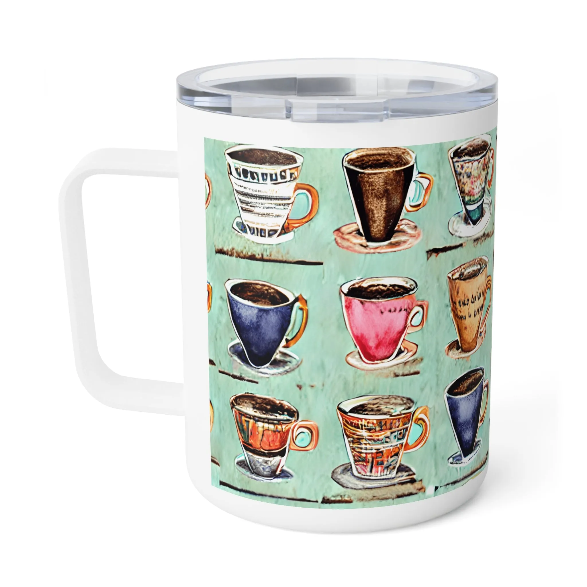 Vintage Retro Insulated Coffee Mug, 10oz