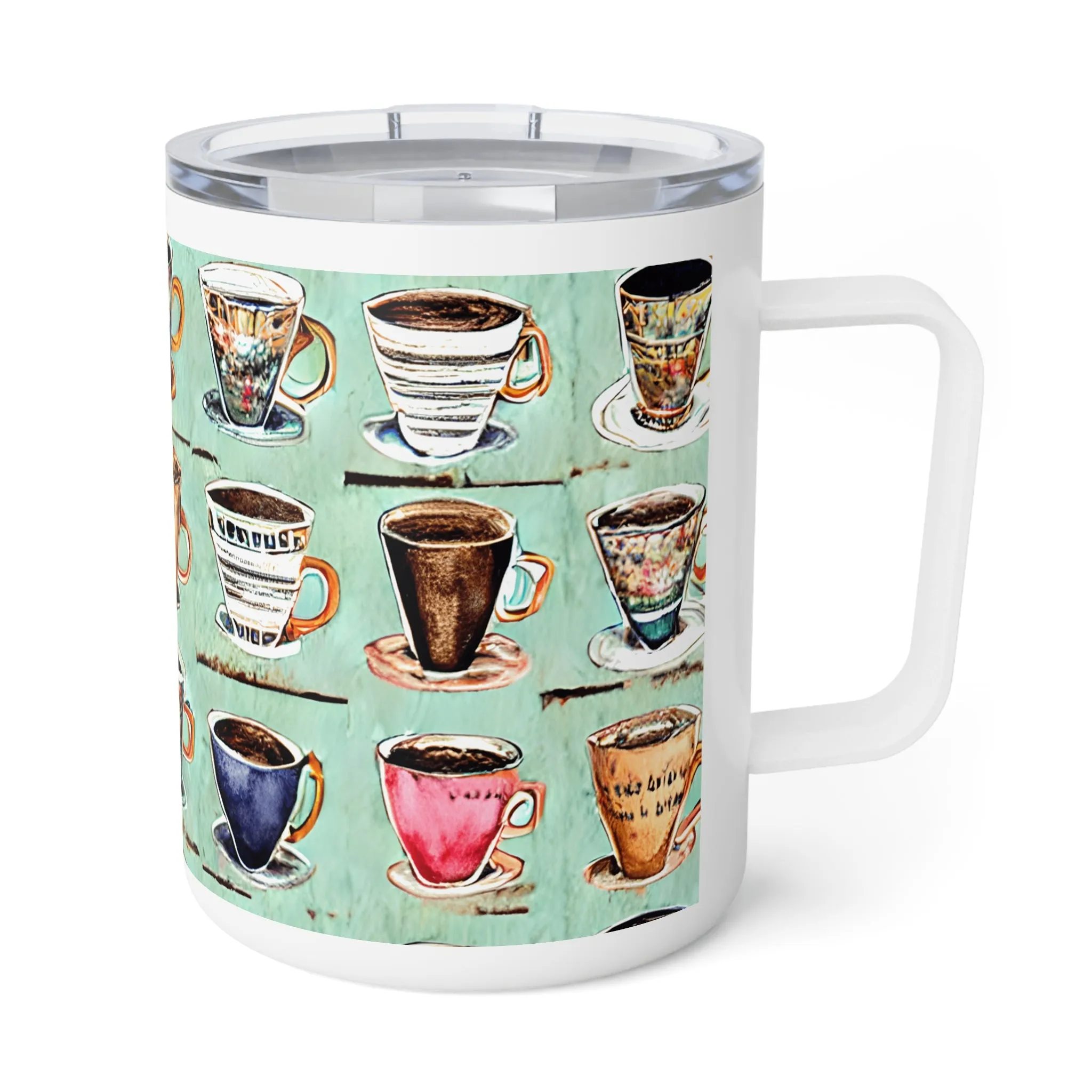 Vintage Retro Insulated Coffee Mug, 10oz