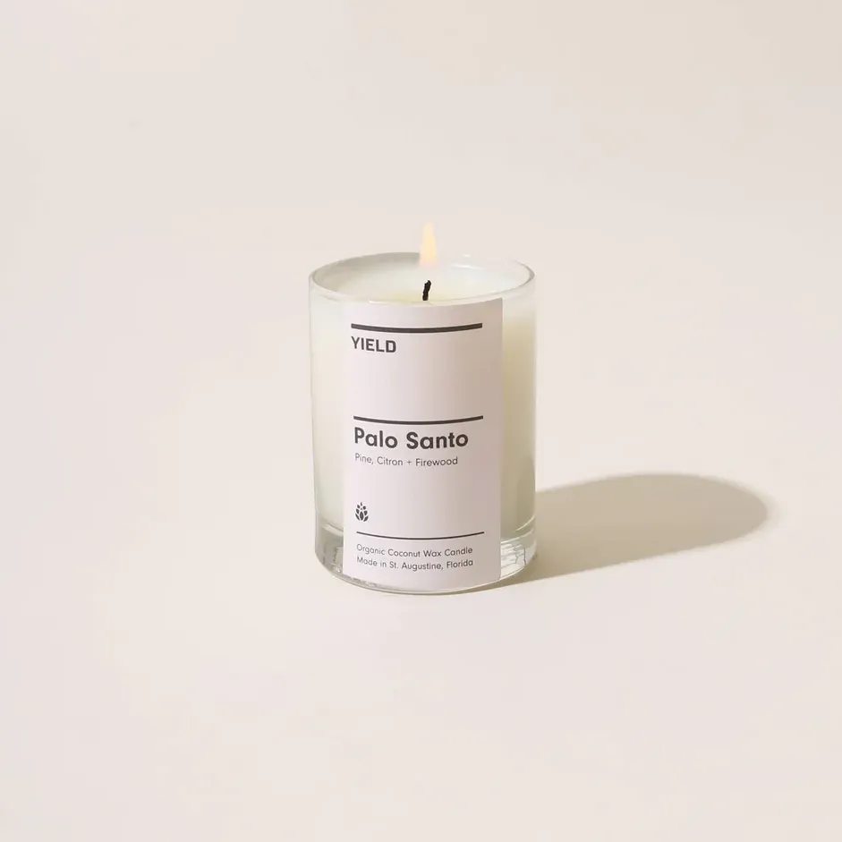 Votive Glass 2.5oz Candle (Palo Santo)