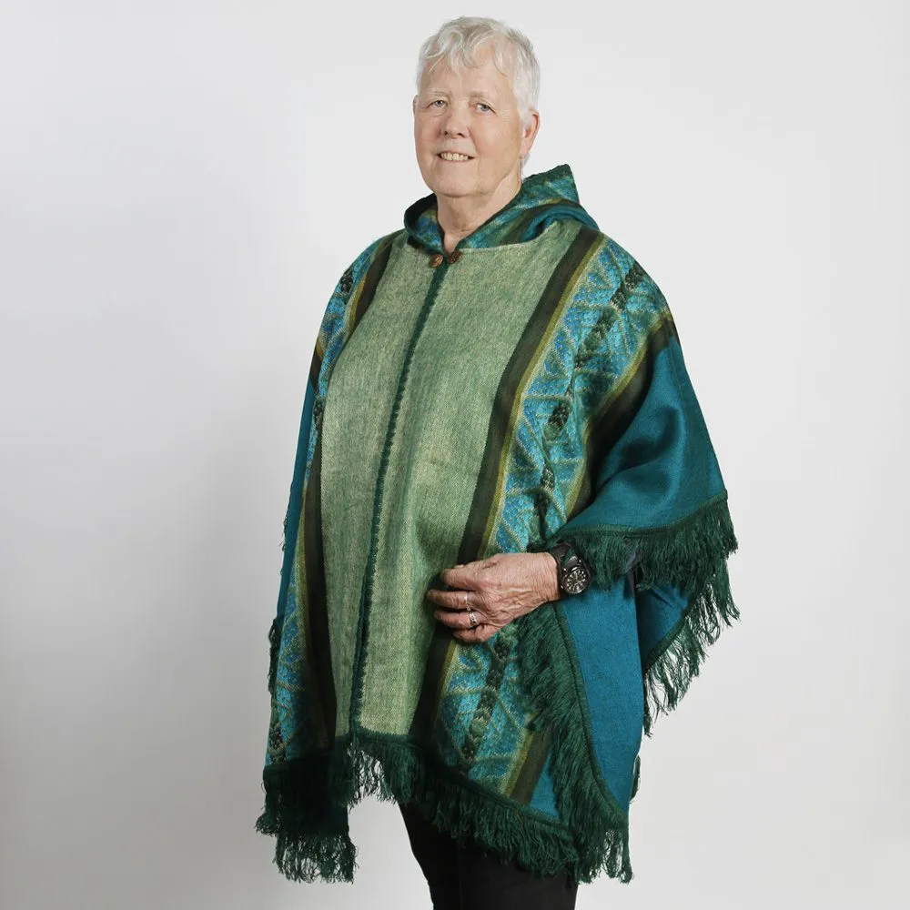 Wholesale Alpaca Hooded Open Ponchos