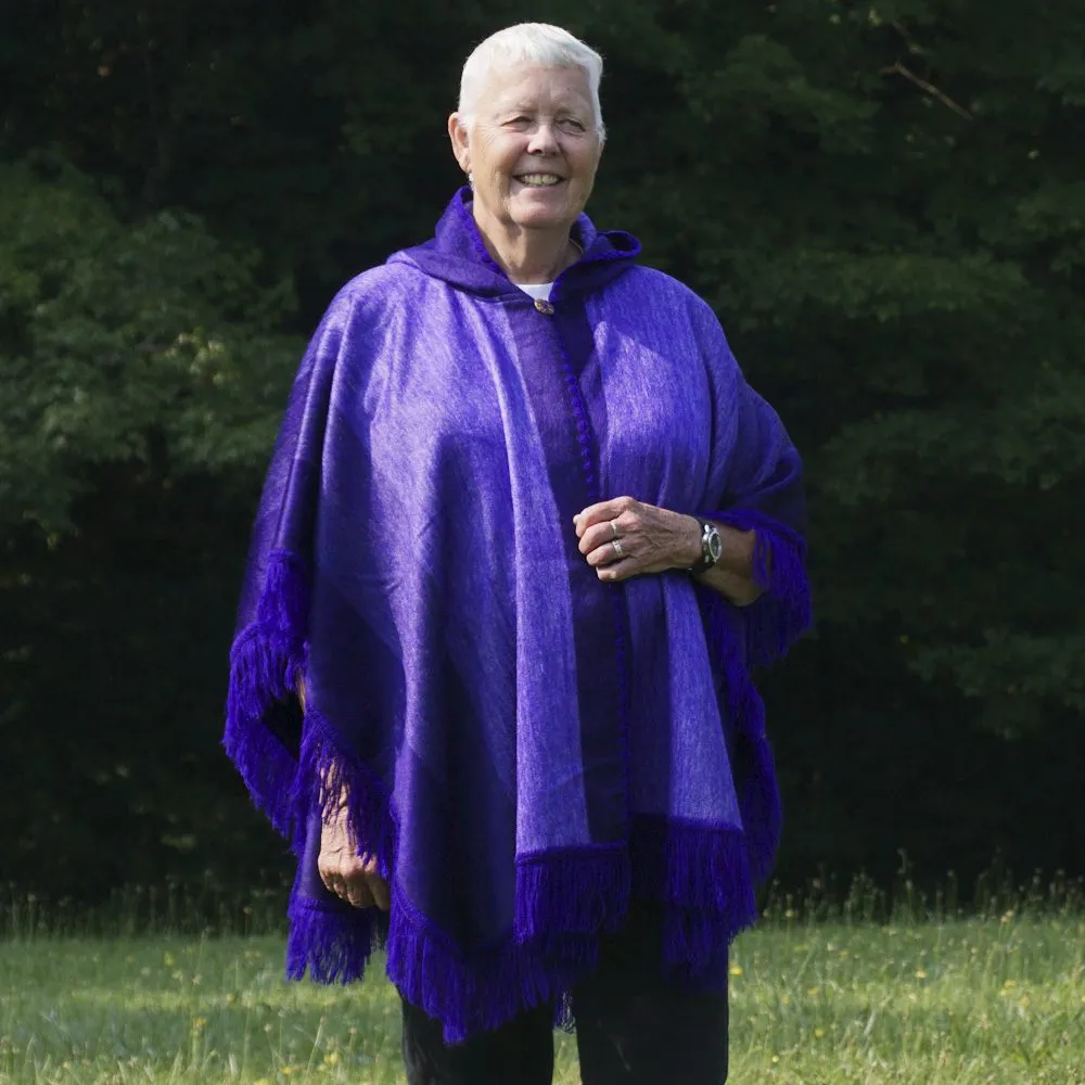 Wholesale Alpaca Hooded Open Ponchos