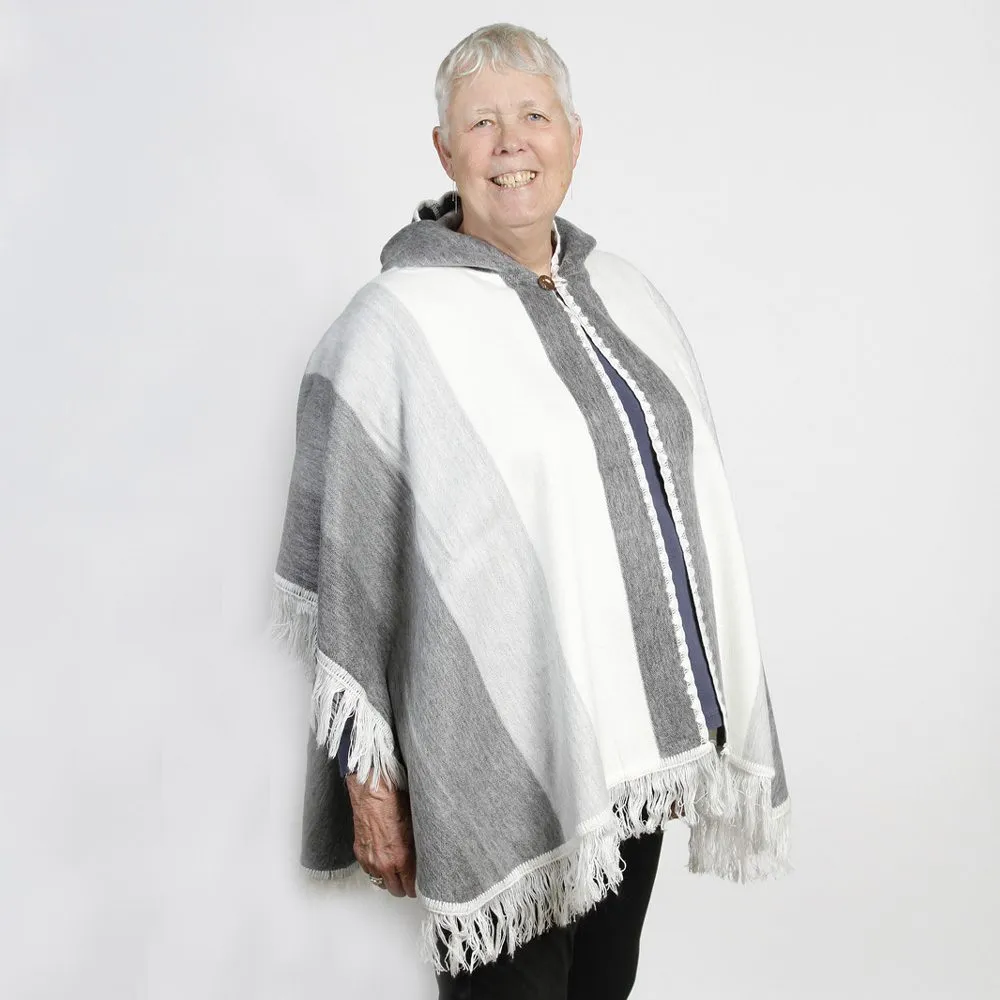 Wholesale Alpaca Hooded Open Ponchos