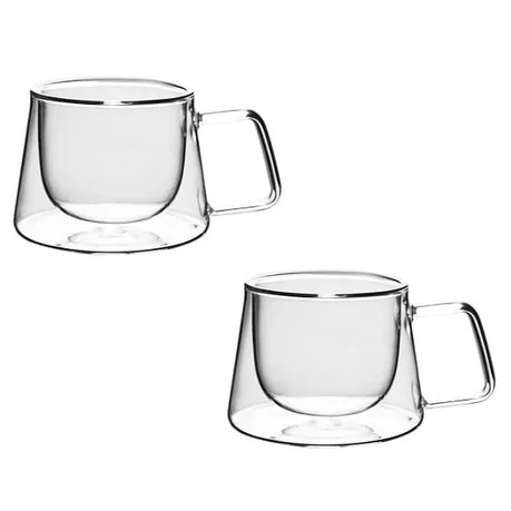 Winox Borosilicate Double Wall Glass Mug 350ml 2pc GL2809